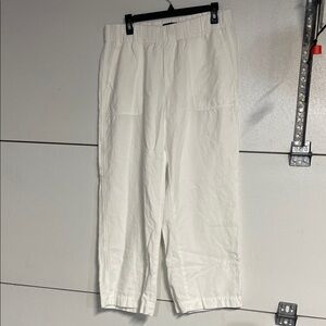 BANANA REPUBLIC WOMENS LINEN BLEND STRETCHY PANT LARGE PETITE